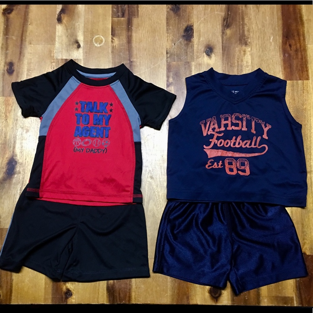 BUNDLE — 2 Sets Boys Shorts and Matching Tops